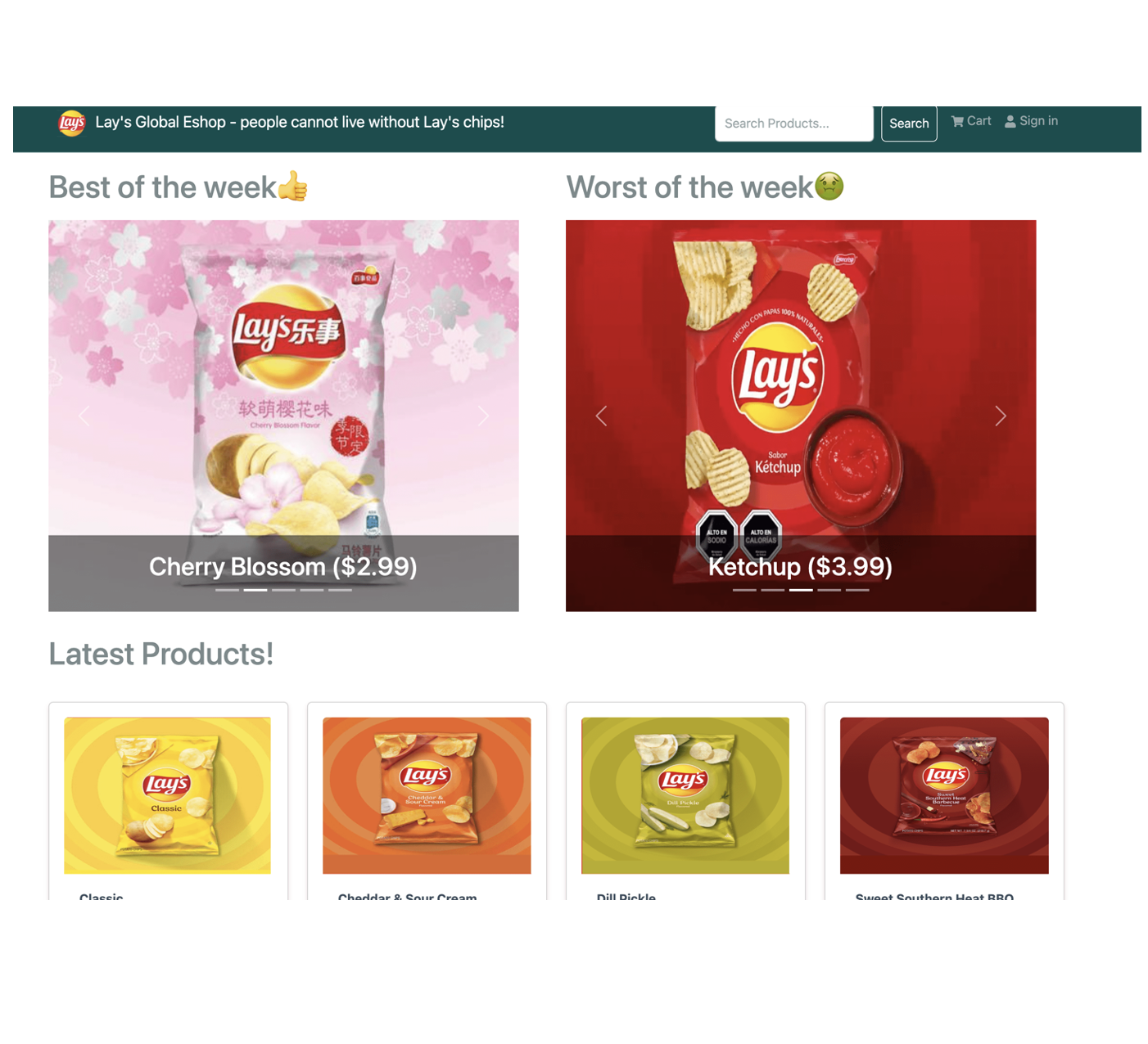 Lay's Global Eshop